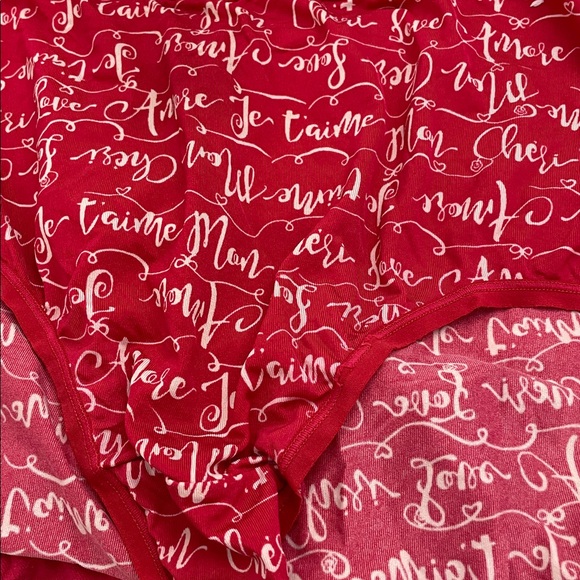 Floral, striped,red lace, Pink Lace Women's Panties - Picture 6 of 10